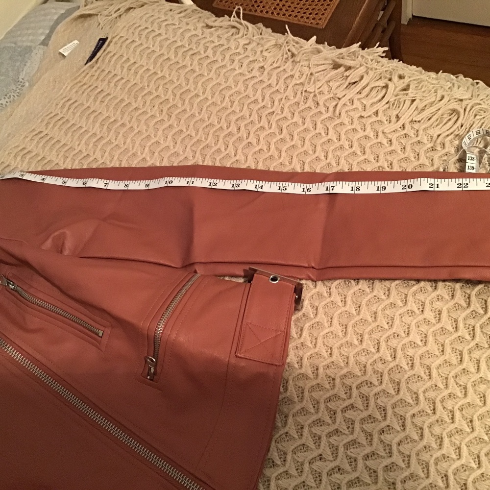 CCO💝2xHP Mauve sz med faux leather moto jacket - Picture 12 of 14